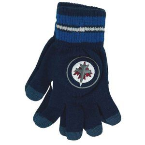 NHL | Boy's Winnipeg Jets Winter Gloves | Blue | OS